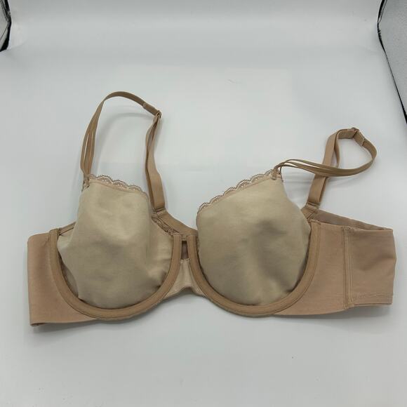 Soma Enticing Lift Balconette Bra 38B Nude Lace Underwire Push‑Up Style 0516 - Picture 4 of 10